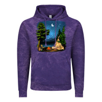 Cloud Purple Night Glamping Camp With Wine Vintage Hoodie - BundleAndBundleShop