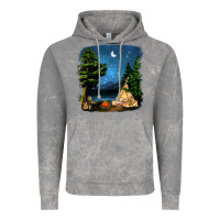 Cloud Rock Night Glamping Camp With Wine Vintage Hoodie - BundleAndBundleShop