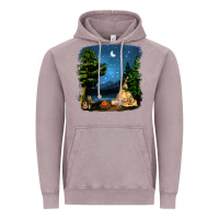 Vintage Zinc Night Glamping Camp With Wine Vintage Hoodie - BundleAndBundleShop