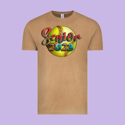 Softball Senior 2023 Vintage Tee Designed By Bundleandbundleshop