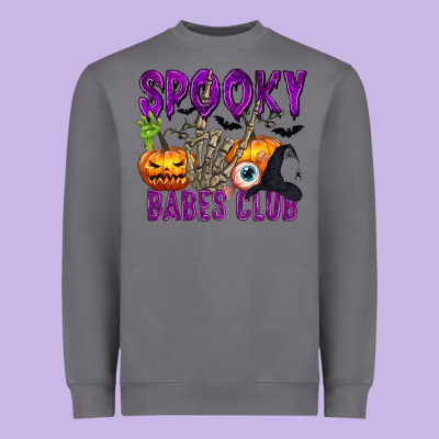 Spooky Babes Club Heavyweight Sweatshirt Designed By Texasbilliewilder