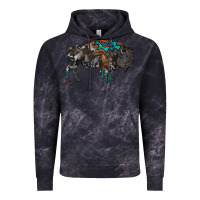 Cloud Black cowhide bison Vintage Hoodie - RanaPortraitStore