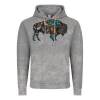 Cloud Rock cowhide bison Vintage Hoodie - RanaPortraitStore