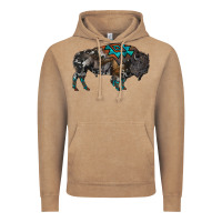 Cowhide Bison Vintage Hoodie | Teevron