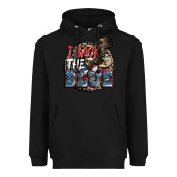 Black I back the blue Heavyweight Hoodie - FaDigitalArtStudio