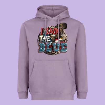 I Back The Blue Heavyweight Hoodie Designed By Fadigitalartstudio