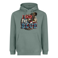 Sage I back the blue Heavyweight Hoodie - FaDigitalArtStudio
