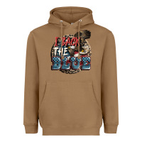 Toasted Coconut I back the blue Heavyweight Hoodie - FaDigitalArtStudio