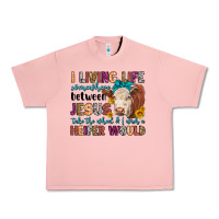 Salmon i living life somewhere between jesus take the whe Urban Heavy Tee - LillyAllenDesigns
