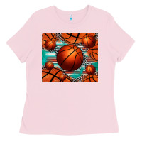 Basketball Leopard Serape Tumbler Ladies Tee | Teevron