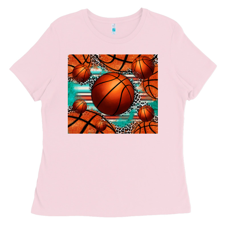 Basketball Leopard Serape Tumbler Ladies Tee by Jasminsmagicworld | Teevron