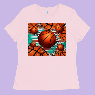 Basketball Leopard Serape Tumbler Ladies Tee Designed By Jasminsmagicworld