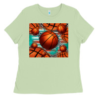Matcha basketball leopard serape tumbler Ladies Tee - Jasminsmagicworld