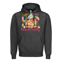 Charcoal Heather One hip lunch lady Easter Day Zipper Hoodie - HowdyJamesFarm
