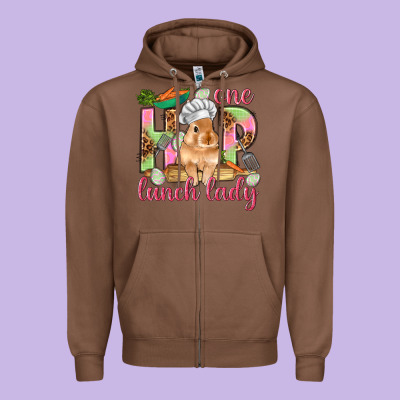 One Hip Lunch Lady Easter Day Zipper Hoodie Designed By Howdyjamesfarm