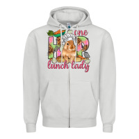 Dove Grey One hip lunch lady Easter Day Zipper Hoodie - HowdyJamesFarm