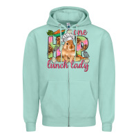 Seafoam One hip lunch lady Easter Day Zipper Hoodie - HowdyJamesFarm