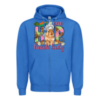 True Royal One hip lunch lady Easter Day Zipper Hoodie - HowdyJamesFarm