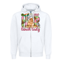 White One hip lunch lady Easter Day Zipper Hoodie - HowdyJamesFarm