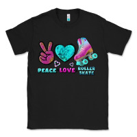 Black peace love roller skate Classic Tee - BundleAndBundleShop