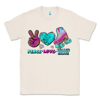 Natural peace love roller skate Classic Tee - BundleAndBundleShop