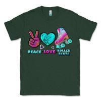 Sports Green peace love roller skate Classic Tee - BundleAndBundleShop