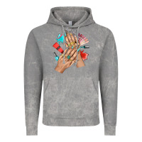Cloud Rock Western Nail Art With Nail Material Bbs Vintage Hoodie - BundleAndBundleShop