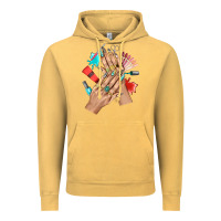 Vintage Mustard Western Nail Art With Nail Material Bbs Vintage Hoodie - BundleAndBundleShop