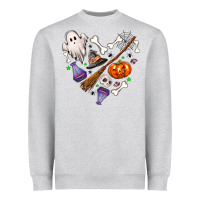 Heather Grey love hallowen Heavyweight Sweatshirt - NancyCooperArtShop