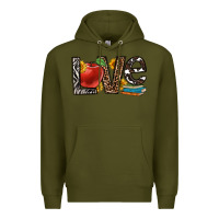 Army Green love teacher Premium Hoodie - OliviaCreatesArt