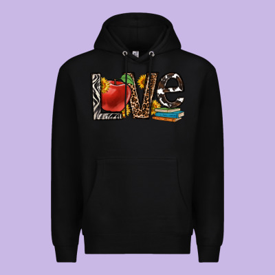 Love Teacher Premium Hoodie Designed By Oliviacreatesart