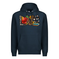 Navy love teacher Premium Hoodie - OliviaCreatesArt