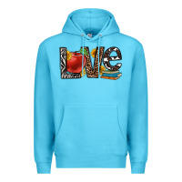 Ocean Blue love teacher Premium Hoodie - OliviaCreatesArt