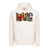 Pale Pink love teacher Premium Hoodie - OliviaCreatesArt