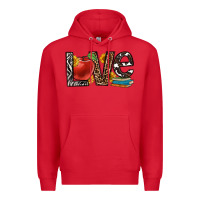 Red love teacher Premium Hoodie - OliviaCreatesArt