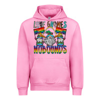 Fuchsia Pink love gnomes nobounds Urban Hoodie - SublimationCraftShop