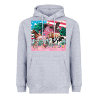 Heather Grey American farm animals tumbler 4th of july Heavyweight Hoodie - FaDigitalArtStudio