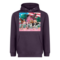 Plum American farm animals tumbler 4th of july Heavyweight Hoodie - FaDigitalArtStudio