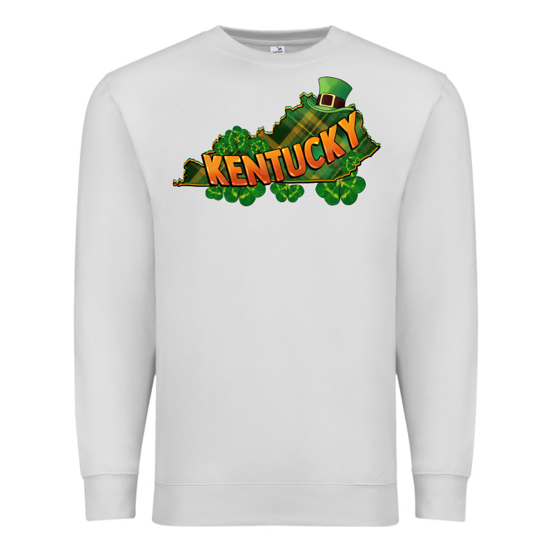 Kentucky Map St. Patrick's Day Premium Sweatshirt by FaDigitalArtStudio | Teevron