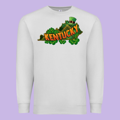 Kentucky Map St. Patrick's Day Premium Sweatshirt Designed By Fadigitalartstudio