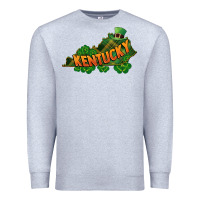 Heather Grey Kentucky map St. Patrick's Day Premium Sweatshirt - FaDigitalArtStudio