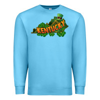 Ocean Blue Kentucky map St. Patrick's Day Premium Sweatshirt - FaDigitalArtStudio