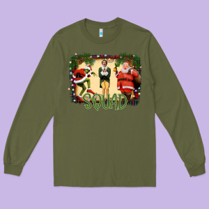 Christmas Friends Squad Long Sleeve Tee Designed By Bettercallsaul