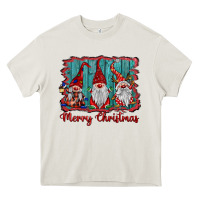 Cream merry christmas gnomes Heavy Core Tee - BarkalooDesign