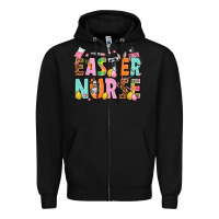 Black Easter nurse Easter Day Zipper Hoodie - HowdyJamesFarm