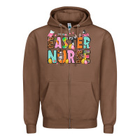 Chestnut Easter nurse Easter Day Zipper Hoodie - HowdyJamesFarm