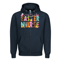 Navy Easter nurse Easter Day Zipper Hoodie - HowdyJamesFarm