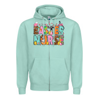 Seafoam Easter nurse Easter Day Zipper Hoodie - HowdyJamesFarm