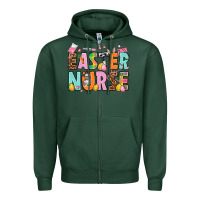 Sports Green Easter nurse Easter Day Zipper Hoodie - HowdyJamesFarm
