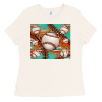 Bone baseball turquoise serape glitter tumbler Ladies Tee - Jasminsmagicworld